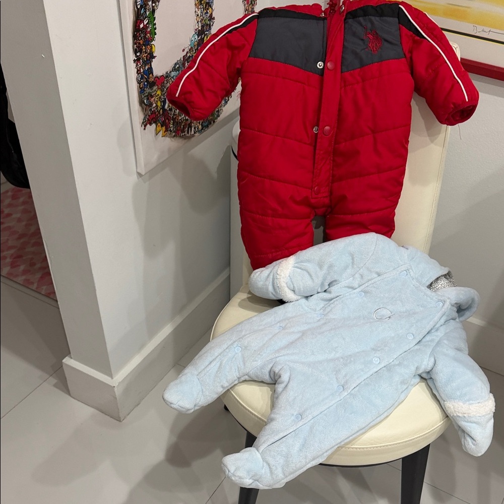 Set of 2 Calvin Klein Blue & US Polo
Red and Black Kids Snowsuit